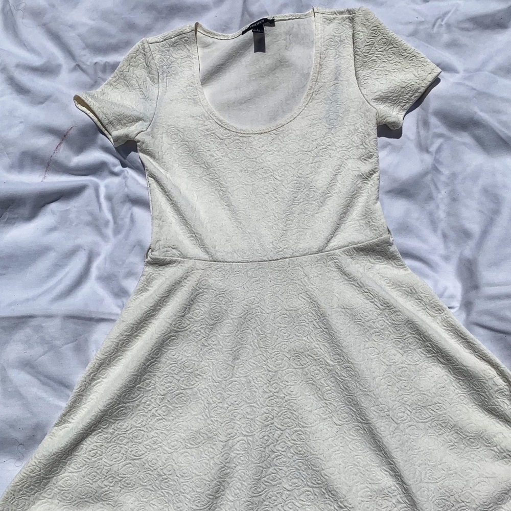 White/Cream Skater/A-line Forever 21 Dress